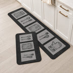 Conjunto 2 Tapetes de Cozinha Antiderrapante Estampado