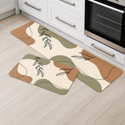 Conjunto 2 Tapetes de Cozinha Antiderrapante Estampado – Brivar Decor