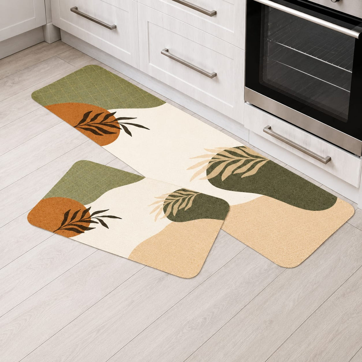 Conjunto 2 Tapetes de Cozinha Antiderrapante Estampado