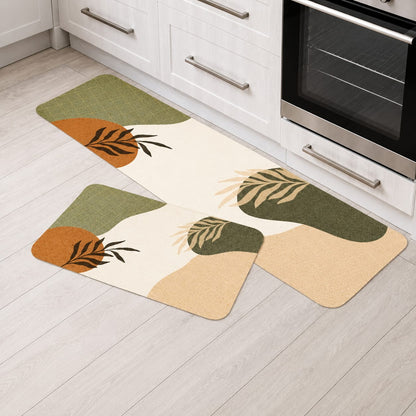 Conjunto 2 Tapetes de Cozinha Antiderrapante Estampado – Brivar Decor