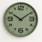 Relógio de Parede 30cm Aurum Silencioso Verde com Preto