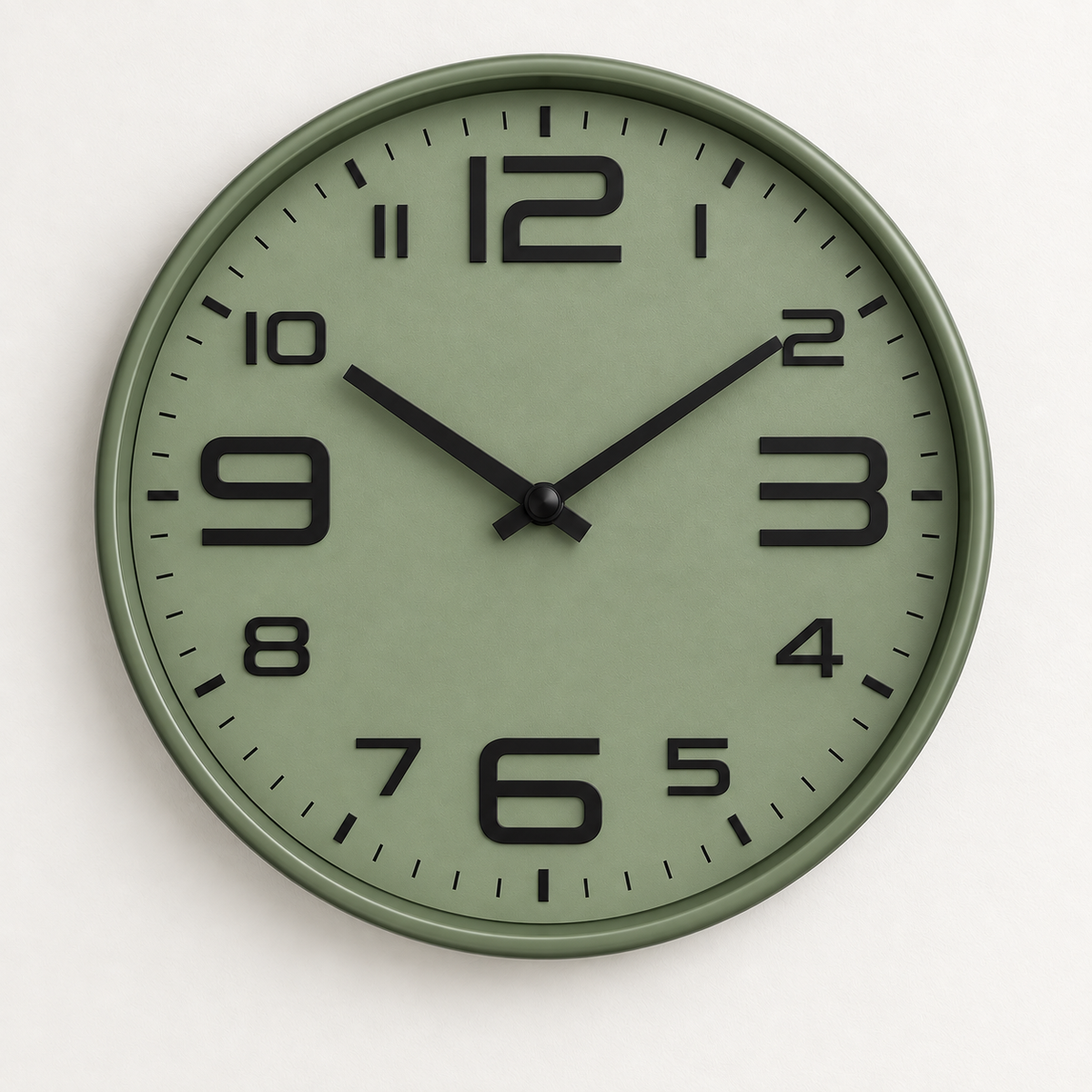 Relógio de Parede 30cm Aurum Silencioso Verde com Preto