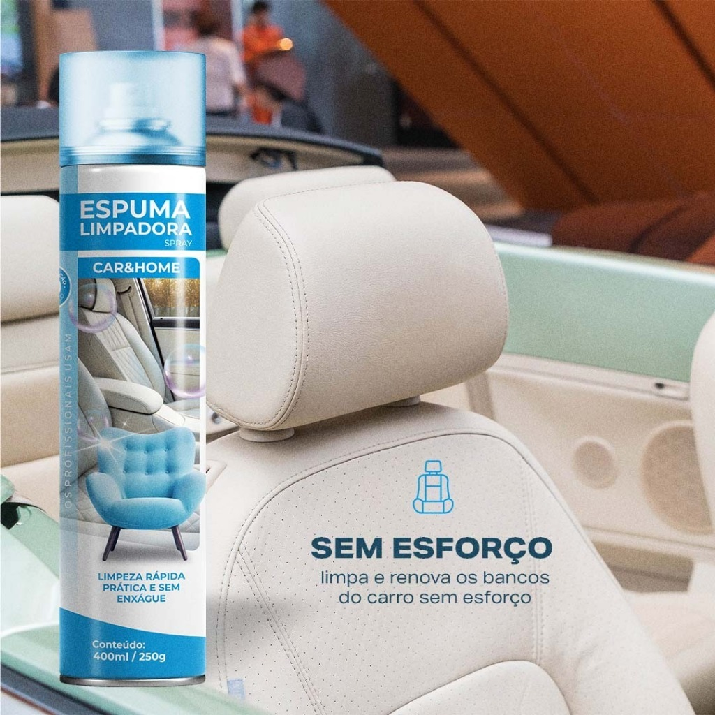Limpa Tênis Espuma Mágica Limpadora á Seco Spray  400ml