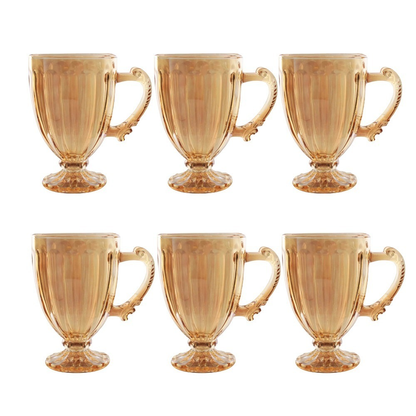Jogo de Xícaras Caneca Cristal Vidro 190ml