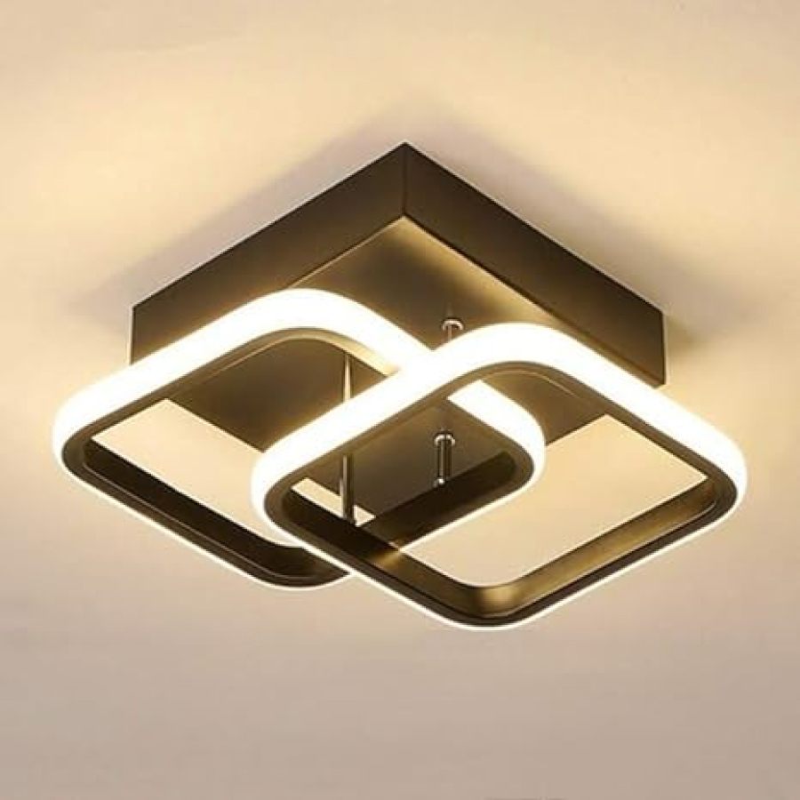 Luminária De Teto Plafon LED Moderna Dourado 3 Cores