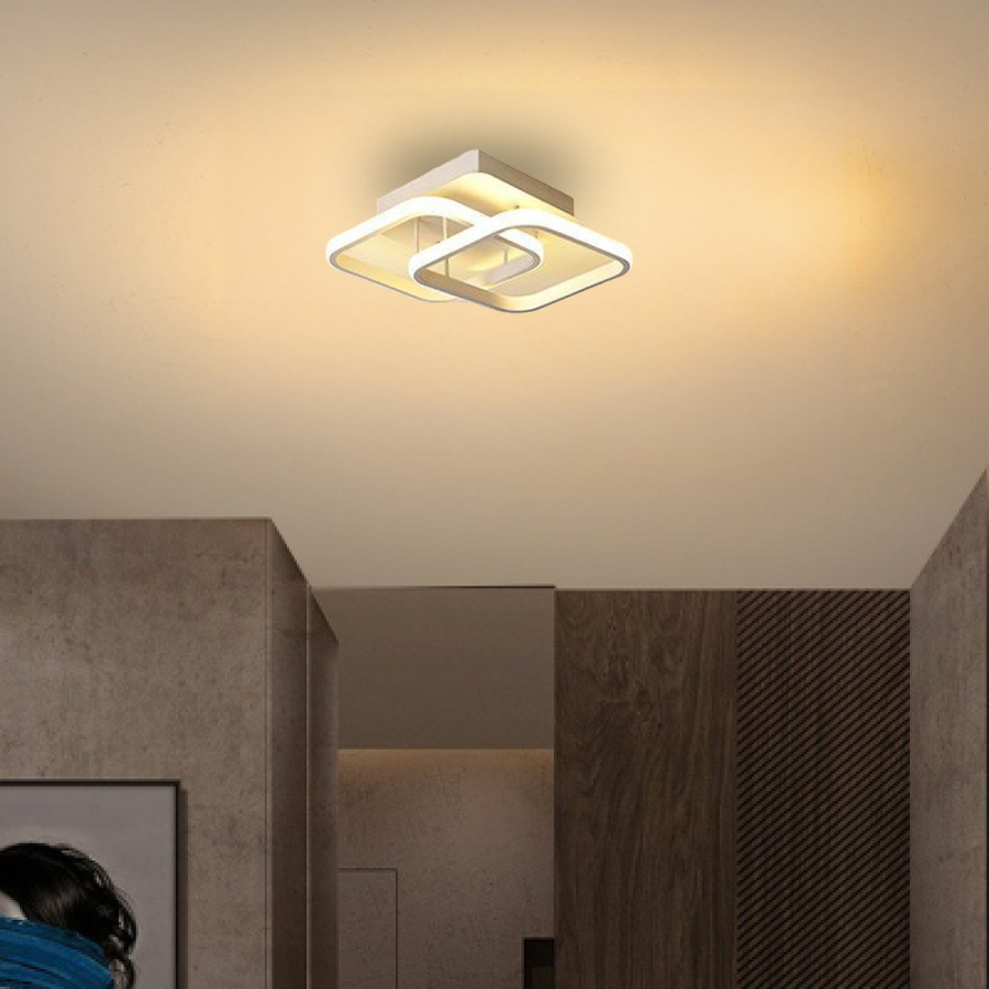 Luminária De Teto Plafon LED Moderna Dourado 3 Cores
