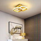Luminária De Teto Plafon LED Moderna Dourado 3 Cores