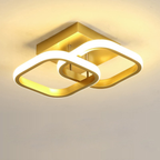 Luminária De Teto Plafon LED Moderna Dourado 3 Cores