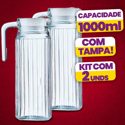 Jarra De Vidro Suíça 1 Litro Jarra