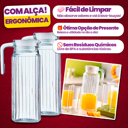 Jarra De Vidro Suíça 1 Litro Jarra