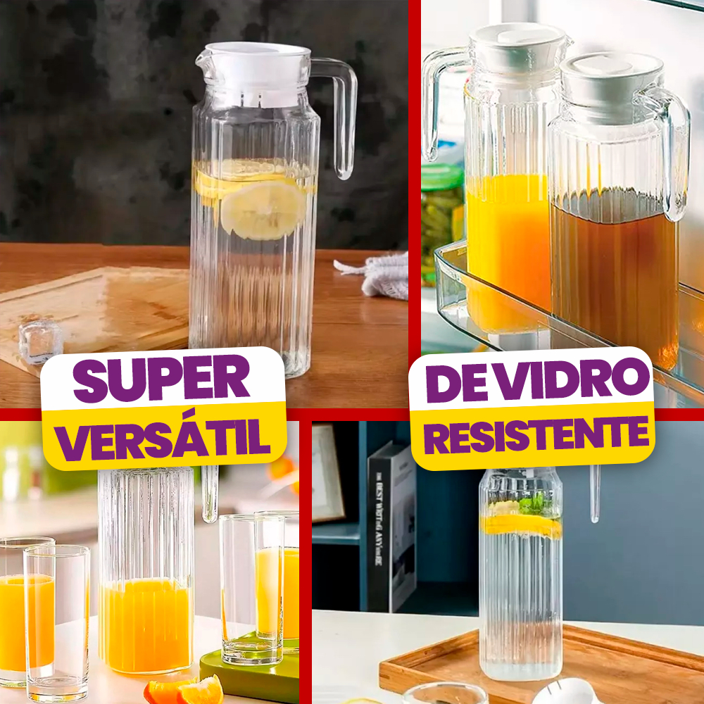 Jarra De Vidro Suíça 1 Litro Jarra