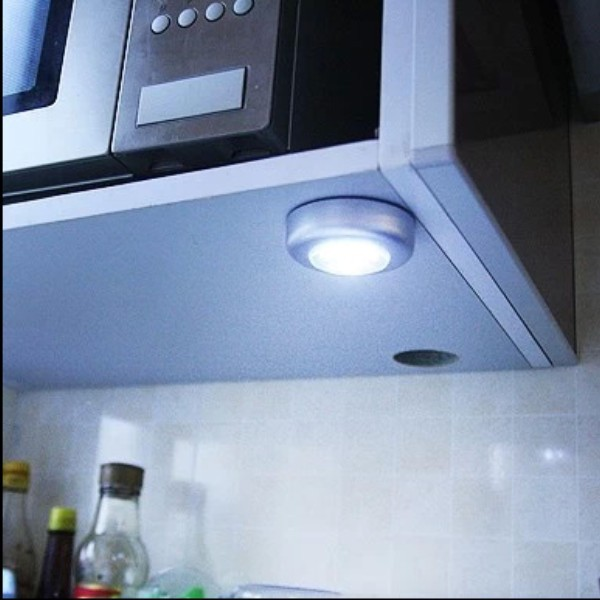 Kit Led Lâmpada Adesiva Sem Fio Touch Portátil