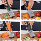 Ralador Multiuso Em Aço Inox com 4 Lâminas