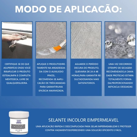 Revestimento Transparente Anti-Vazamento