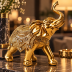 Detalhes ornamentais do Elefante da Prosperidade