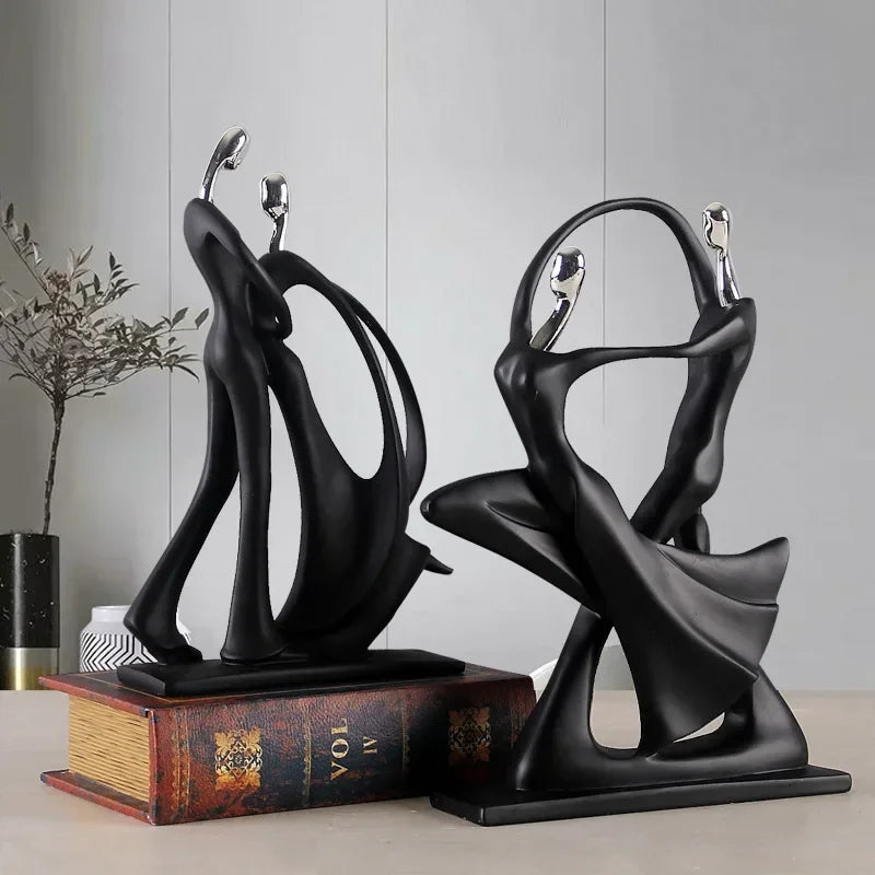 Escultura Casal Dançando em Resina Nórdica