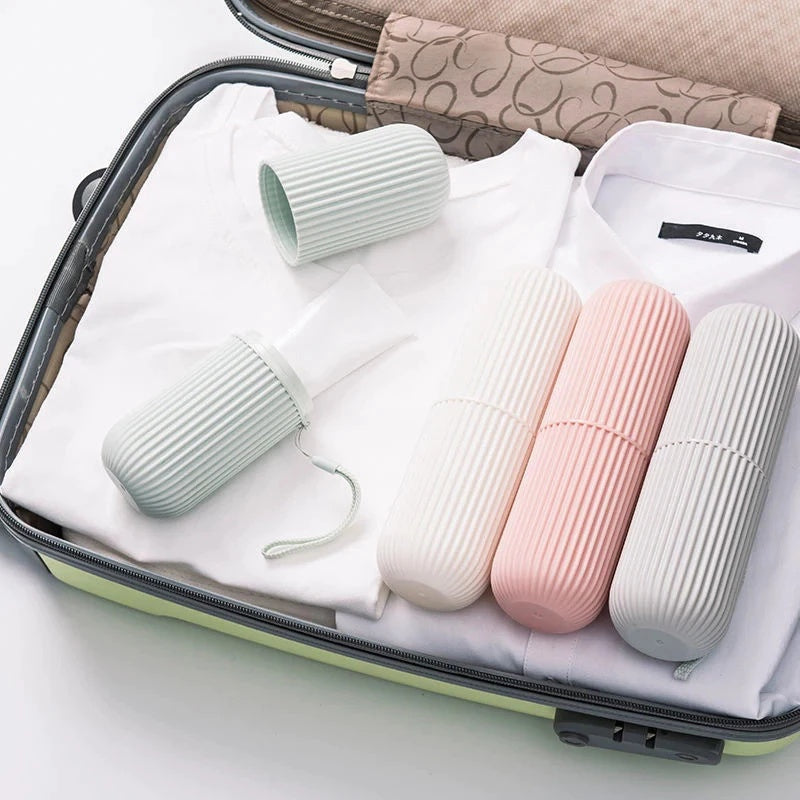 Porta-Escova de Dentes com Tampa para Viagem - Banheiro