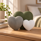 Corações decorativos Nature em detalhe