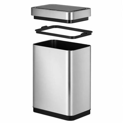 Lixeira Automática Inteligente 50 Litros Inox Sensor Touch – Brivar Decor