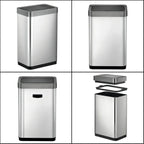 Lixeira Automática Inox 50L Sensor Touch