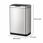 Lixeira Automática Inox 50L Sensor Touch