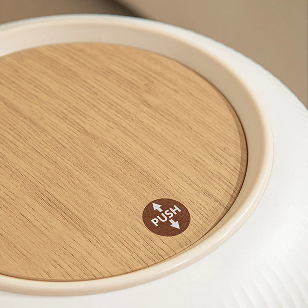 Lixeira Decorativa Automática Madeira com Sensor 10L – Brivar Decor