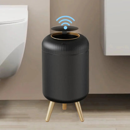 Lixeira Decorativa Automática Madeira com Sensor 10L – Brivar Decor