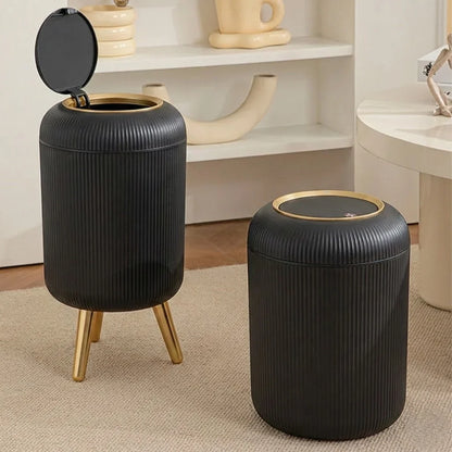 Lixeira Decorativa Automática Madeira com Sensor 10L – Brivar Decor