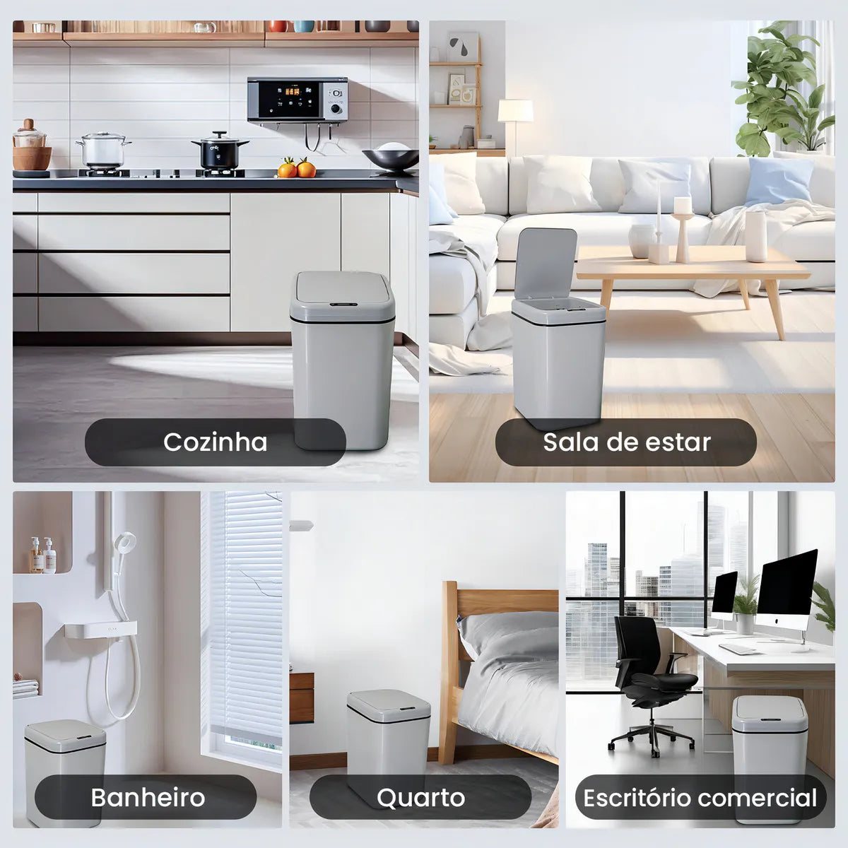 Lixeira Automática Velaris Pro Sensor USB 16L
