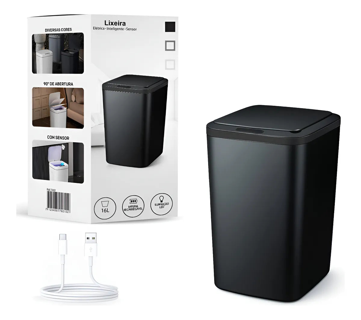 Lixeira Automática Velaris Pro Sensor USB 16L
