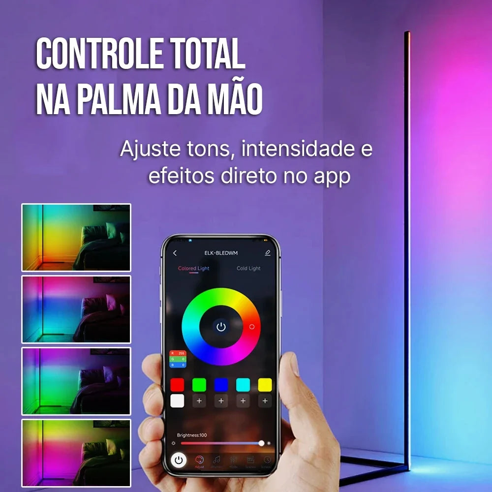 Luminária Bastão Neon Prisma RGB LED – Brivar Decor