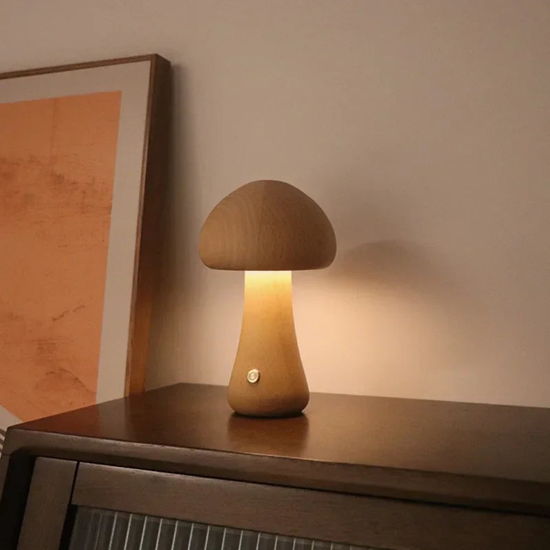 Luminária de Mesa LED Recarregável com 3 Cores para Quarto
