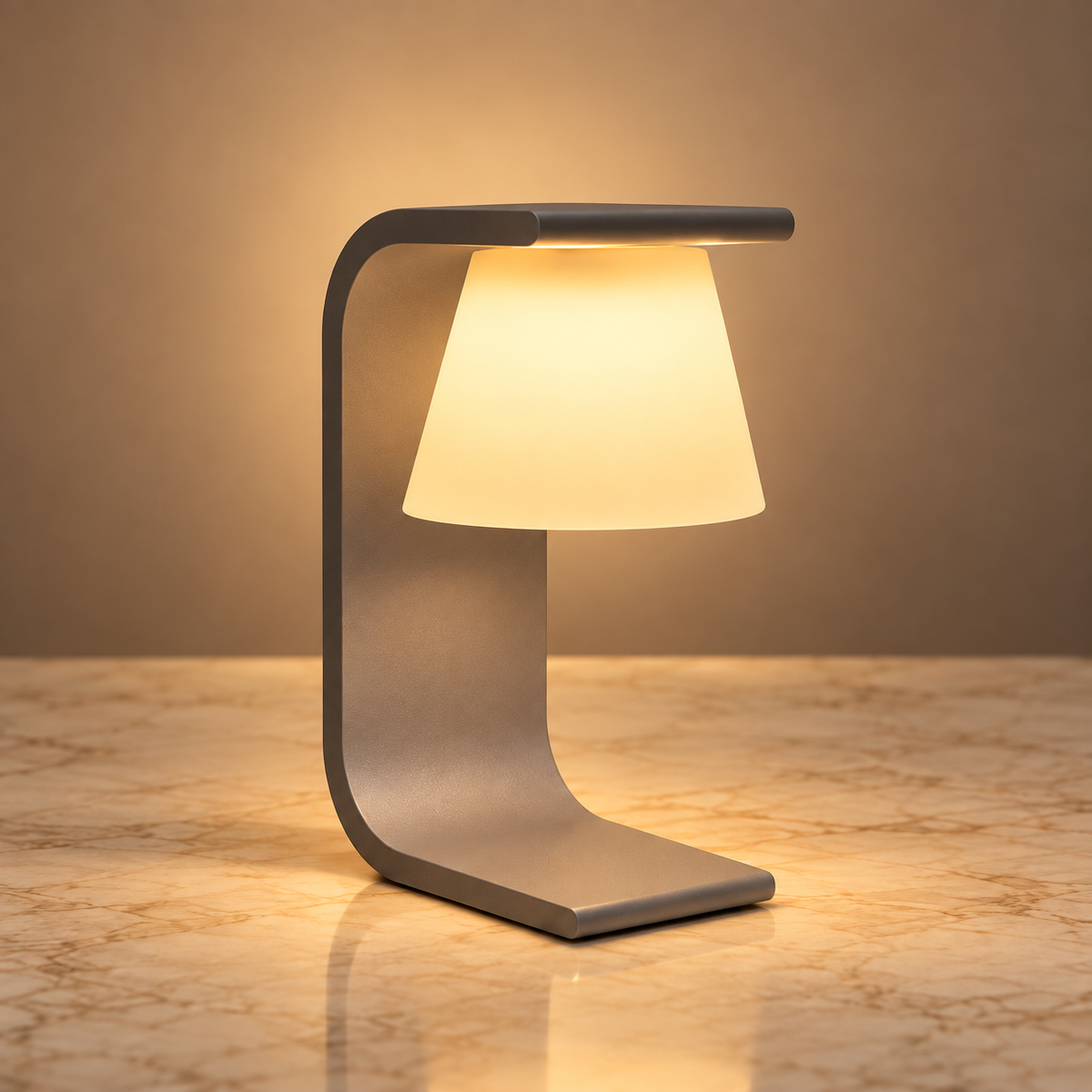 Luminária de mesa LED 3 tons cor cinza