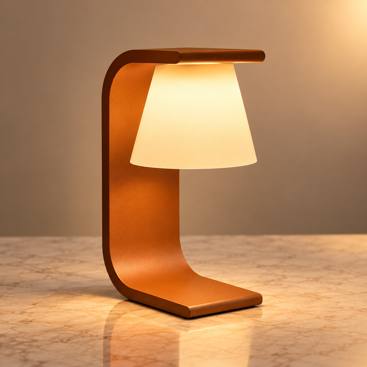 Luminária de mesa LED 3 tons cor marrom
