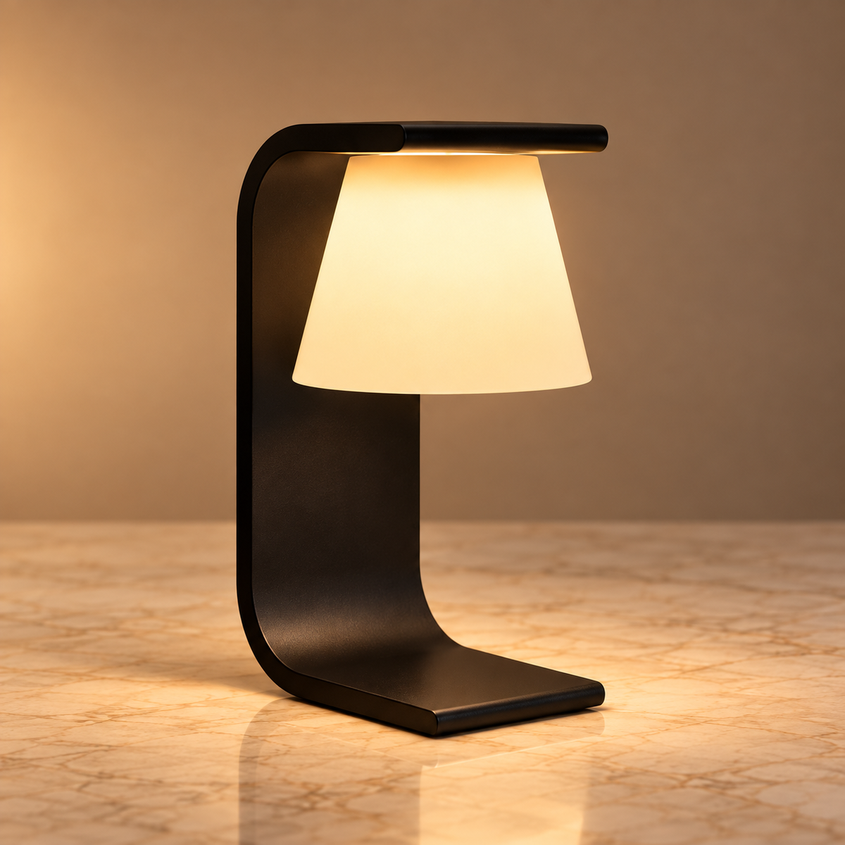 Luminária de mesa LED 3 tons cor preta