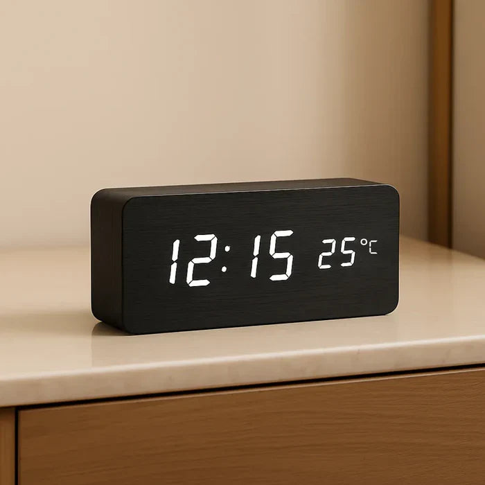 Relógio Kronos Wood LED Horizontal