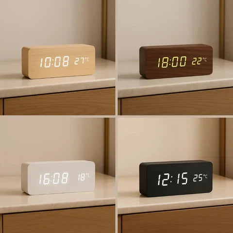 Relógio Kronos Wood LED Horizontal