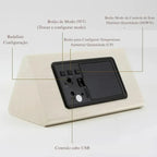 Relógio Triângulo Kronos Wood LED