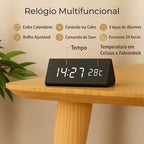 Relógio Triângulo Kronos Wood LED