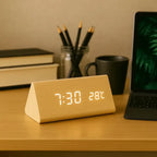 Relógio Triângulo Kronos Wood LED