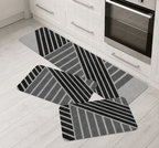 Conjunto 3 Tapetes de Cozinha Antiderrapante Estampado