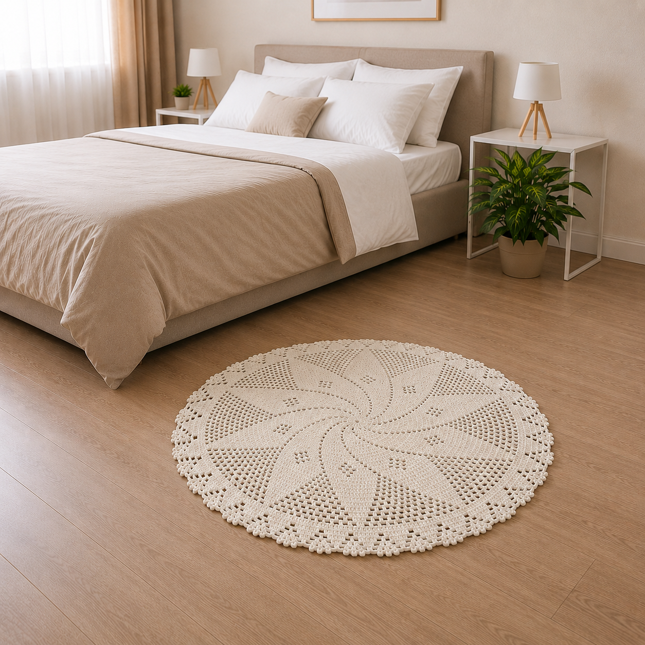 Tapete Crochê Artesanal 100% Algodão – Brivar Decor