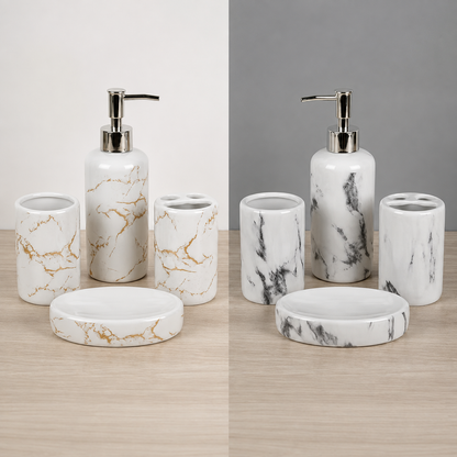 Kit para Banheiro em Cerâmica 4 Peças – Brivar Decor