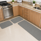 Conjunto 3 Tapetes de Cozinha Antiderrapante Estampado
