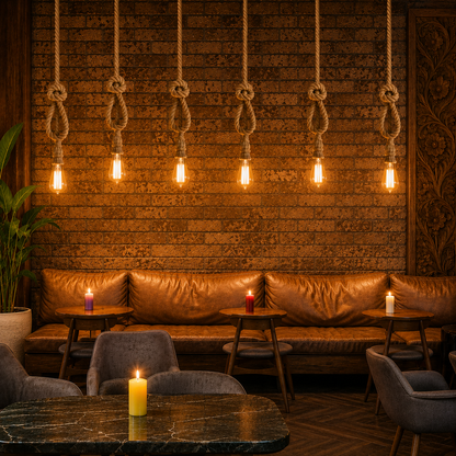 Pendente Lumina Rustique 2 Soquetes – Brivar Decor