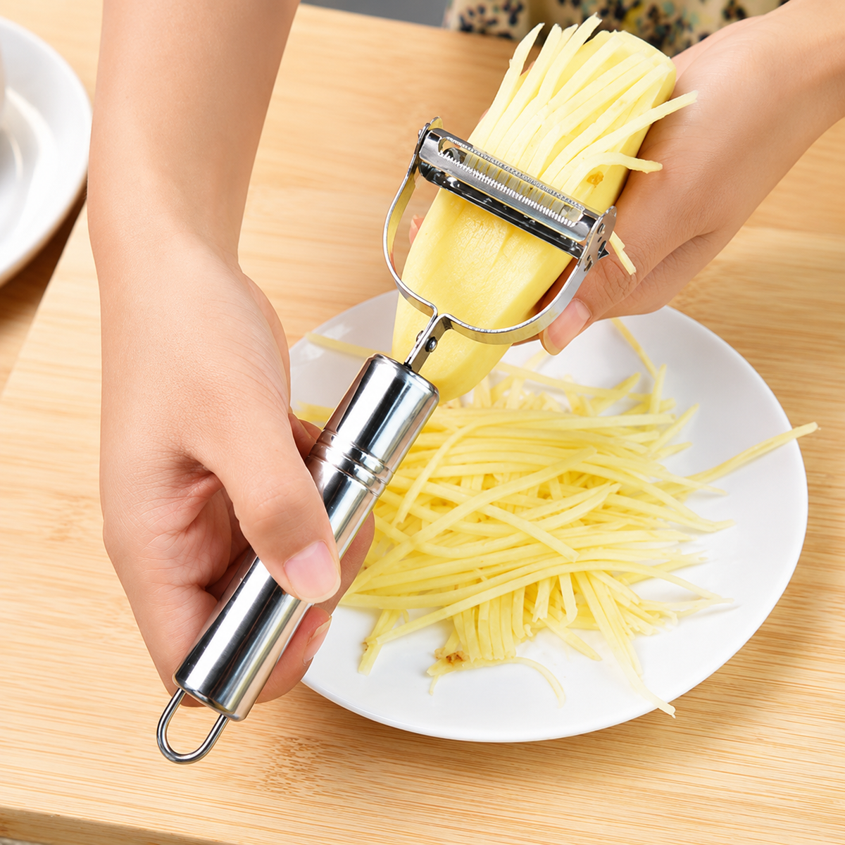 Descascador Multifuncional em Aço Inox para Legumes