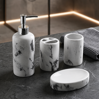 Kit para Banheiro em Cerâmica 4 Peças – Brivar Decor