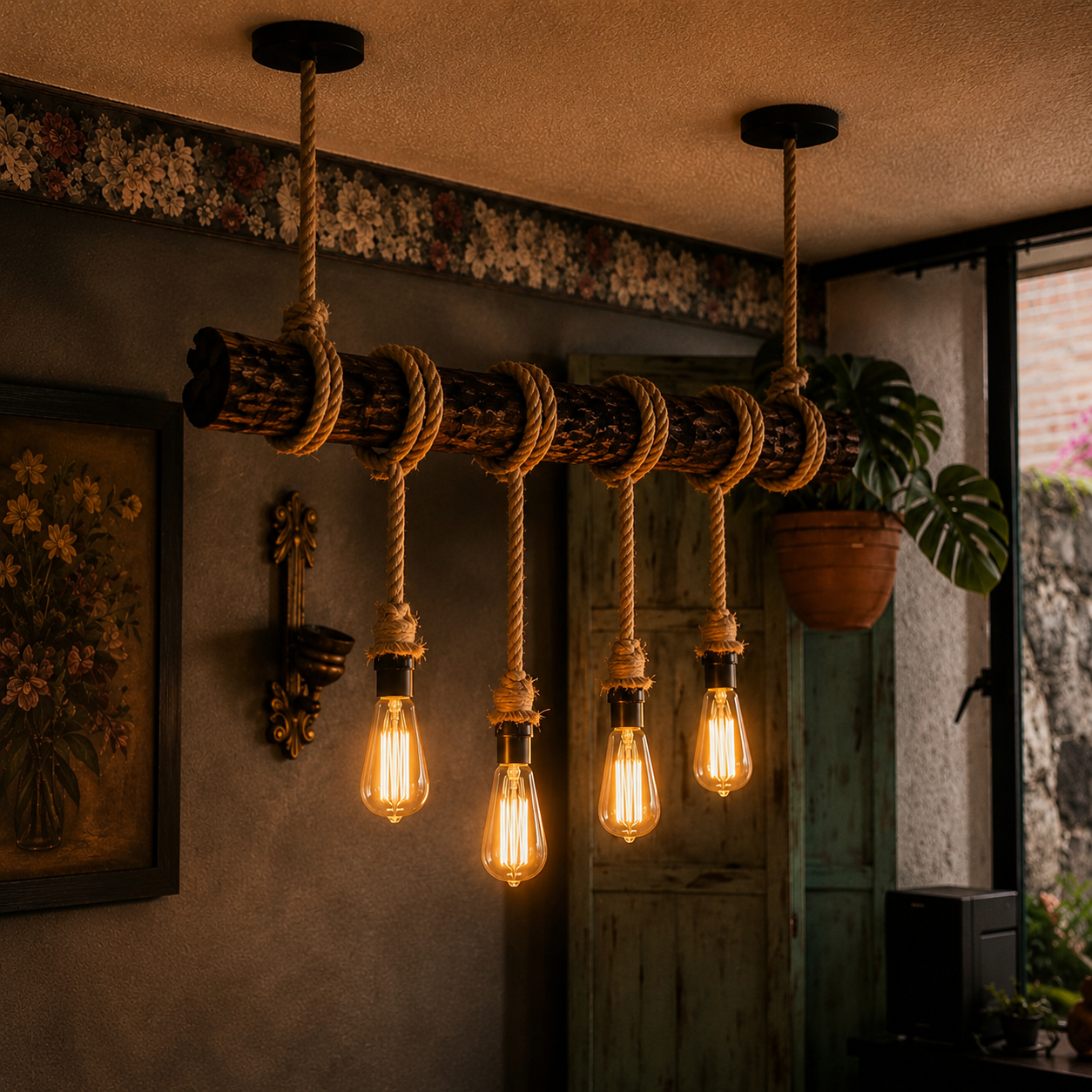 Pendente Lumina Rustique 2 Soquetes – Brivar Decor