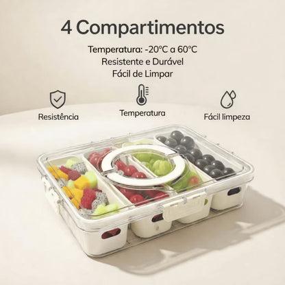 Pote Hermético 4 Divisórias – Brivar Decor