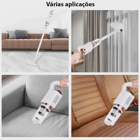 Aspirador de Pó 3 em 1 Portátil Sem Fio